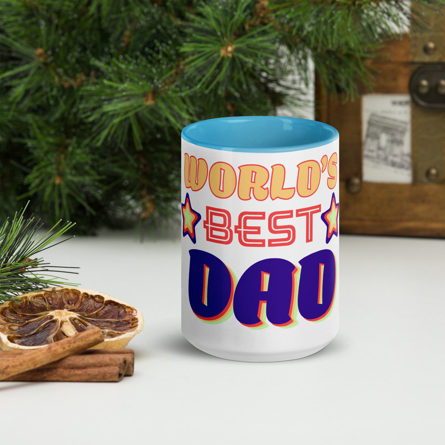 World's Best Dad Color Accent Mug